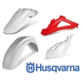 KIT PLASTICO RACETECH HUSQVARNA TE250/450 08/09 VERMELHO/BRANCO