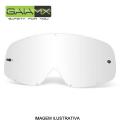 LENTE OCULOS GAIA CLEAR SILVER ANTI FOG C/ TRAVA PARA TEAR OFF