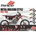 KIT ADESIVO CINCO PERSONALIZADO METAL MULISHA STYLE