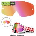 LENTE OCULOS GAIA GRAY REVO ANTI FOG C/ TRAVA PARA TEAR OFF (ESPELHADA)